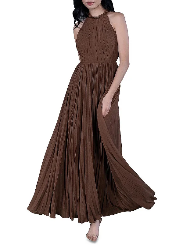 Ciel Womens Open Back Maxi Evening Dress