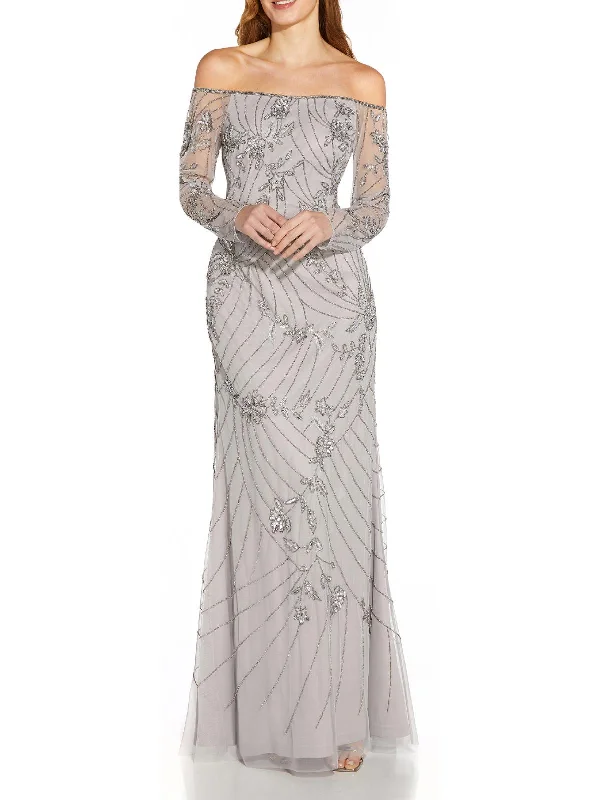 Womens Burnout Maxi Evening Dress