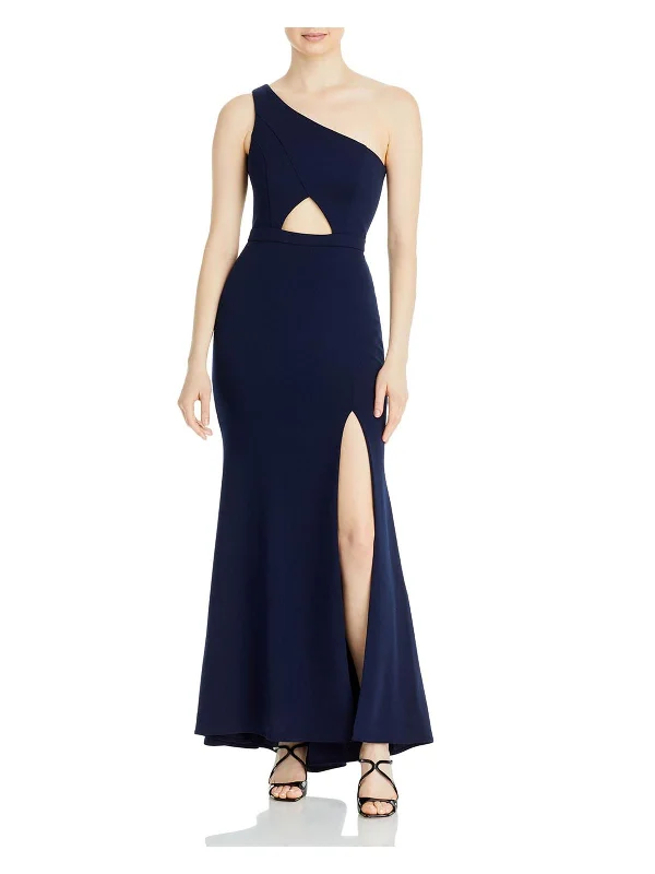 Womens Cut-Out Maxi Evening Dress