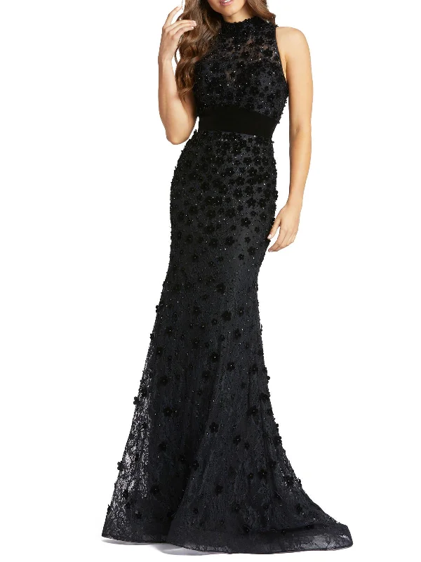 Womens Lace Maxi Evening Dress