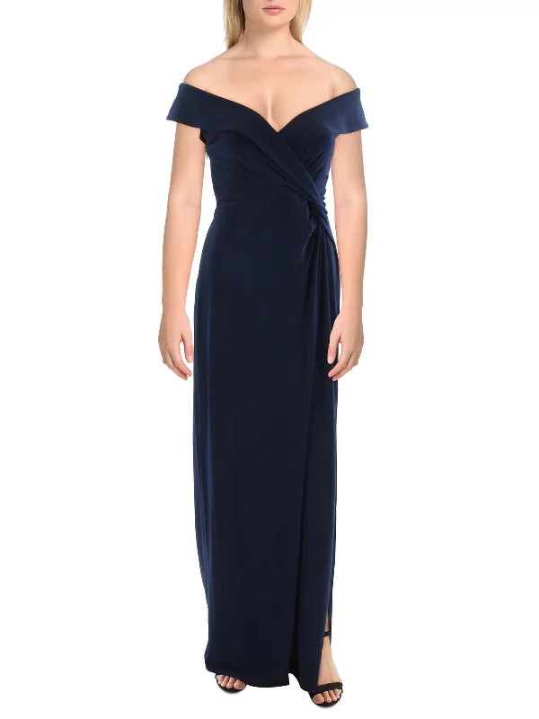 Womens Jersey Long Evening Dress