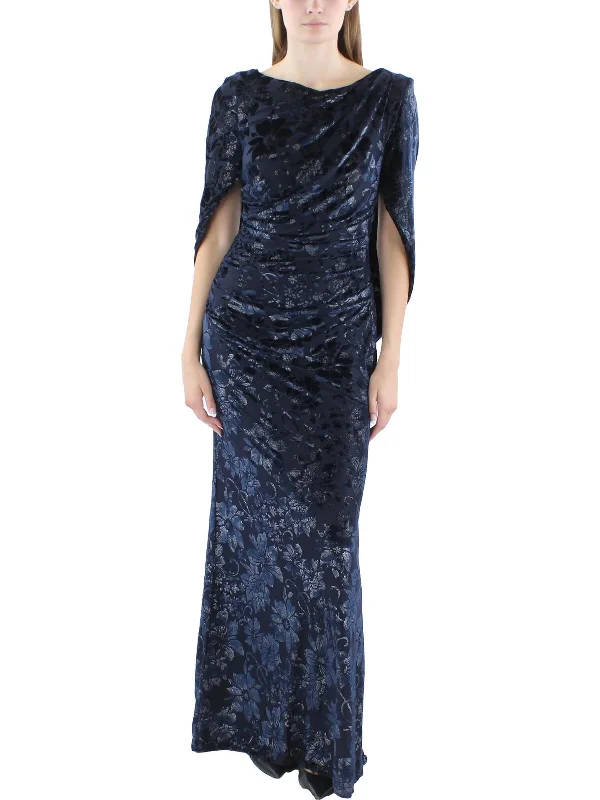 Womens Velvet Evening Dress