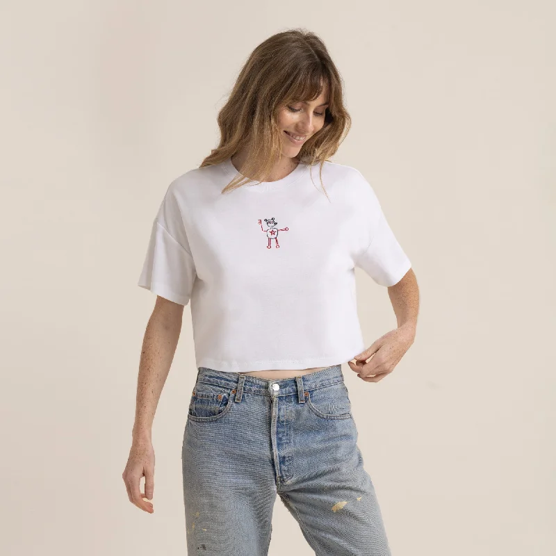 Bear Boxy Tee Basquiat Premium Tee - White