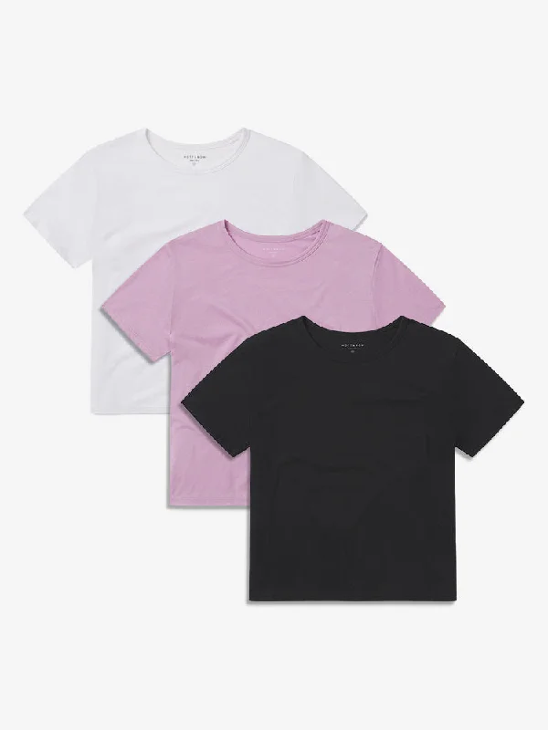 Cropped Fitted Crew Marcy Tee 3-Pack