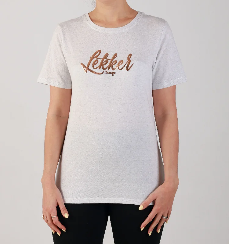 "LEKKER" - TEE - ICE GREY