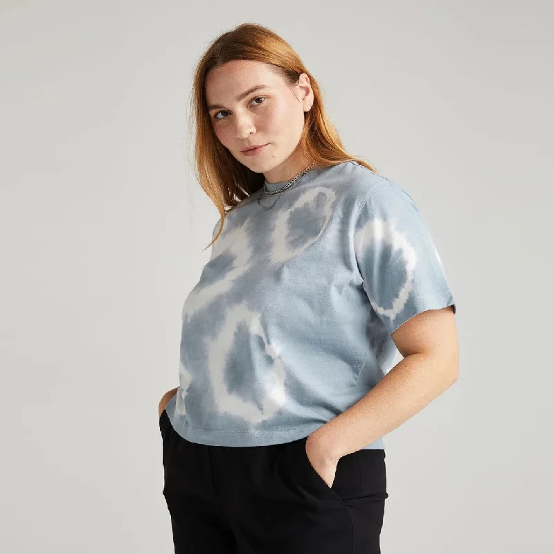 Relaxed Crop Tee (Blue Mirage Tie Dye)