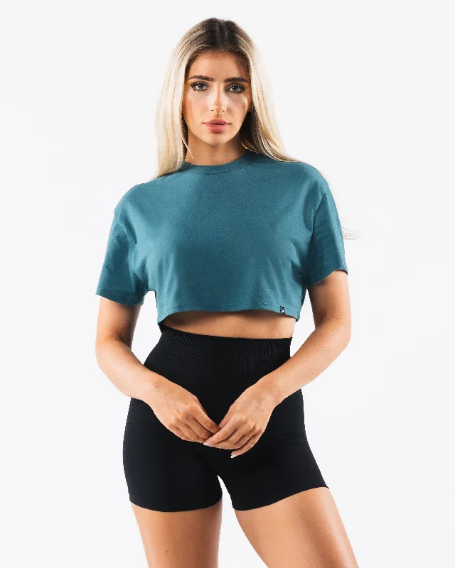 OT Oversized Crop Tee - Titan