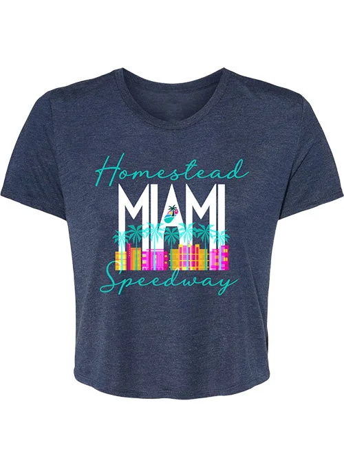 Ladies Homestead-Miami Block Crop Top