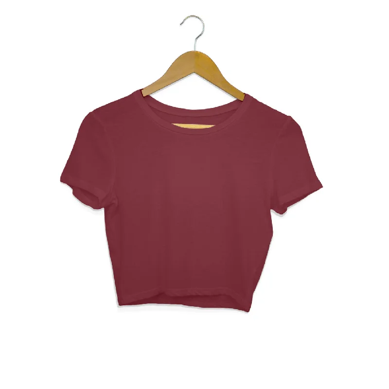 Maroon - Pain Crop Top