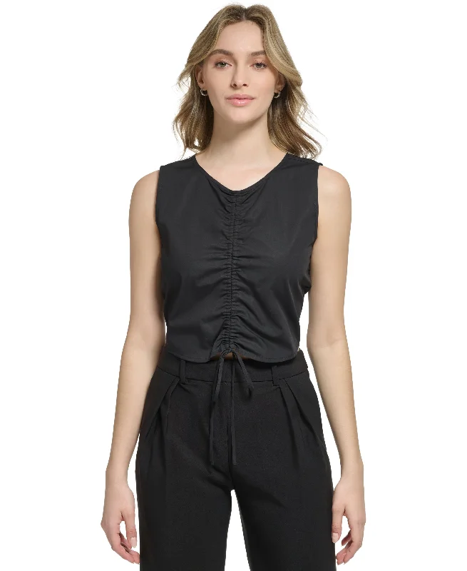 Women's X-Fit Sleeveless Tie Front Crop Top