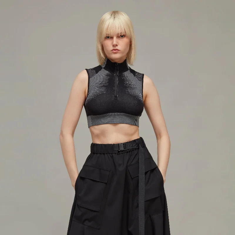 Y-3 Women Engineered Knit Crop Top