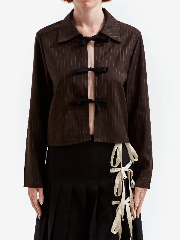 Lauren Perrin Sailor Jacket - Brown Stipe