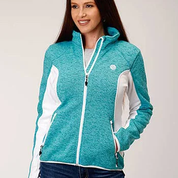 Turquoise/White Fleece Jacket