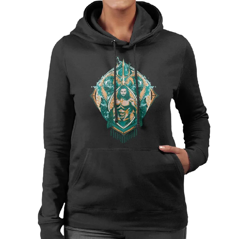 Aquaman Vs Karathen The Sea Monster Women's Hooded Sweatshirt