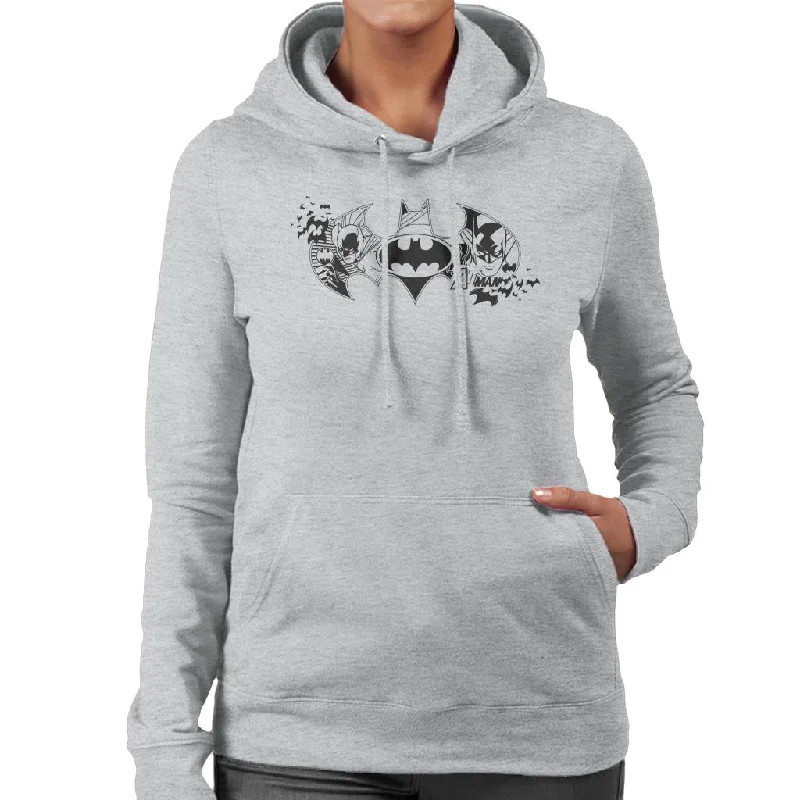 Batman Bat Symbol Montage Women's Hooded Sweatshirt