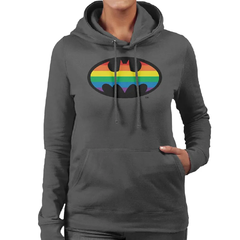 Batman Bat Symbol Rainbow Women's Hooded Sweatshirt