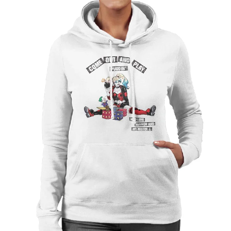 Batman Harley Quinn Come Out And Play Women's Hooded Sweatshirt