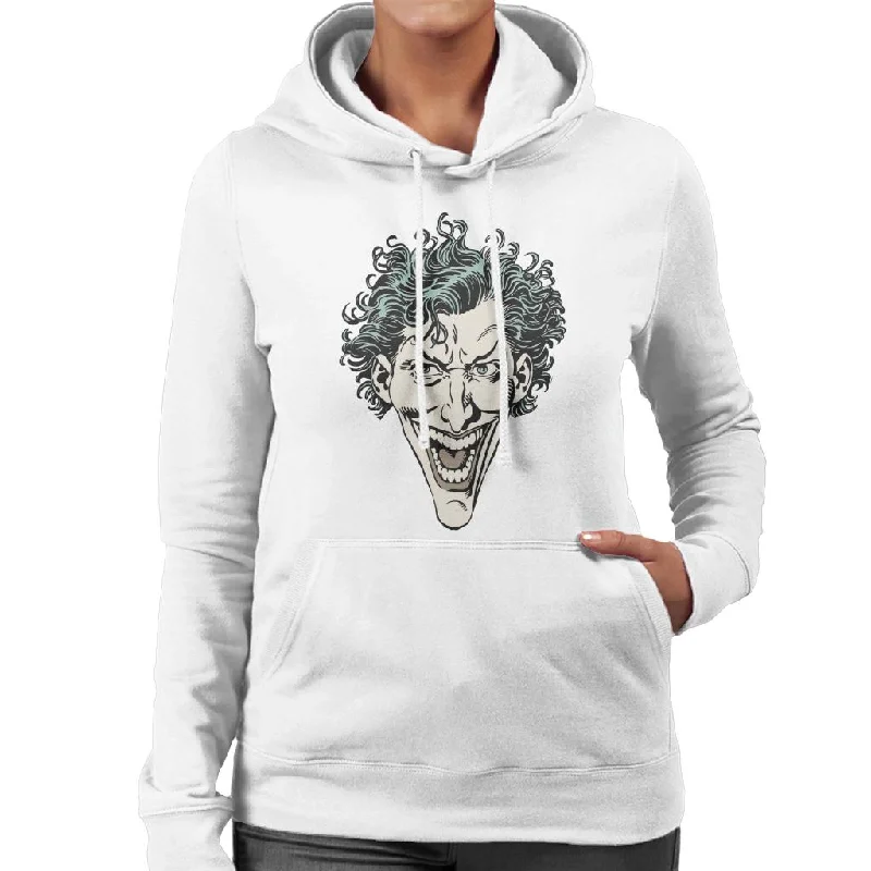 Batman The Joker Character Head Women's Hooded Sweatshirt