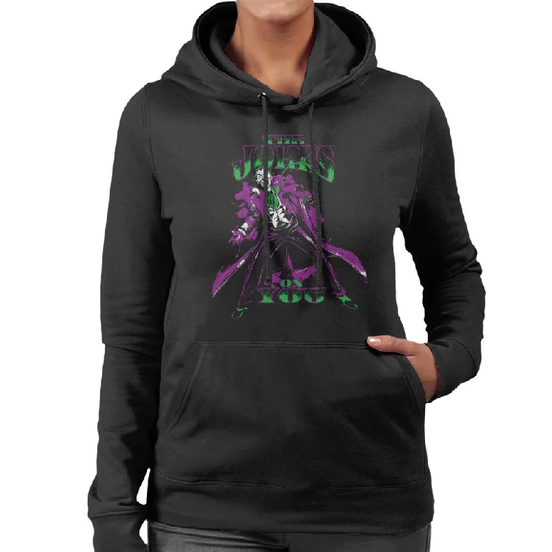 Batman The Joker Laughing The Jokes On You Women's Hooded Sweatshirt