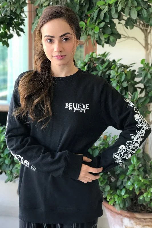 Believe Emboss Printed Sweatshirt - W22 - USW015R