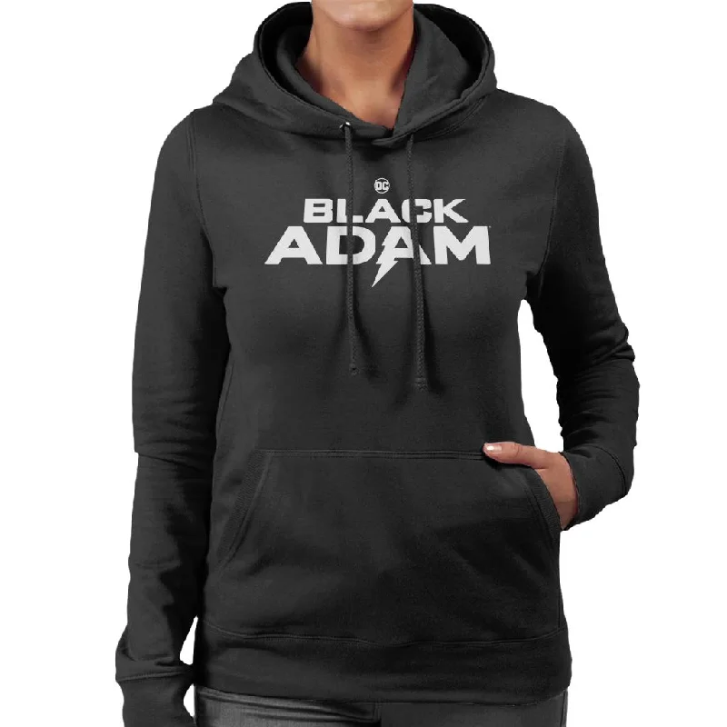 Black Adam Classic Logo Women's Hooded Sweatshirt