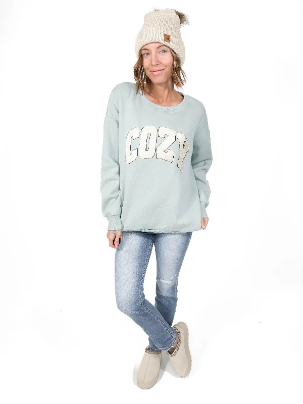 Cozy Sherpa Letter Pullover