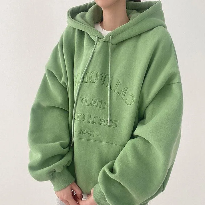 Casual Lettered Hoodie