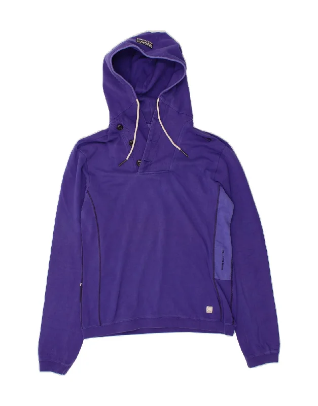 G-STAR Womens Hoodie Jumper UK 14 Medium Purple Cotton