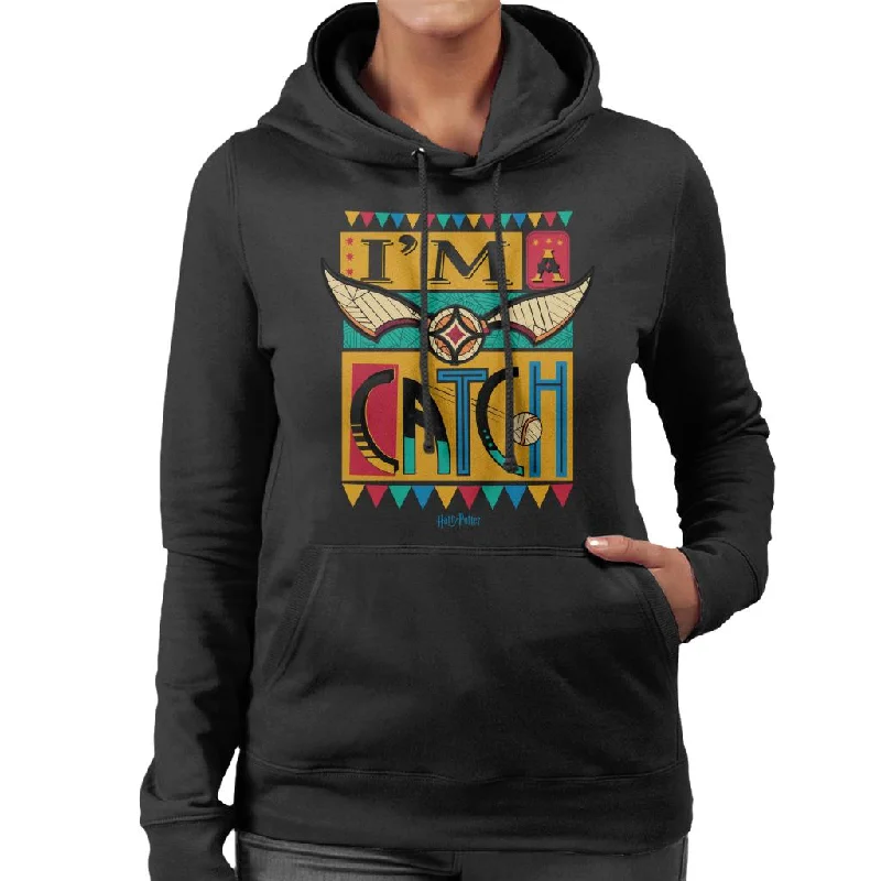 Harry Potter Quidditch Im A Catch Women's Hooded Sweatshirt