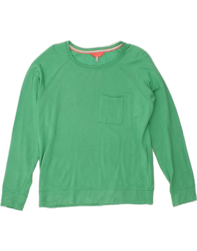 JOULES Womens Sweatshirt Jumper UK 10 Small Green Cotton