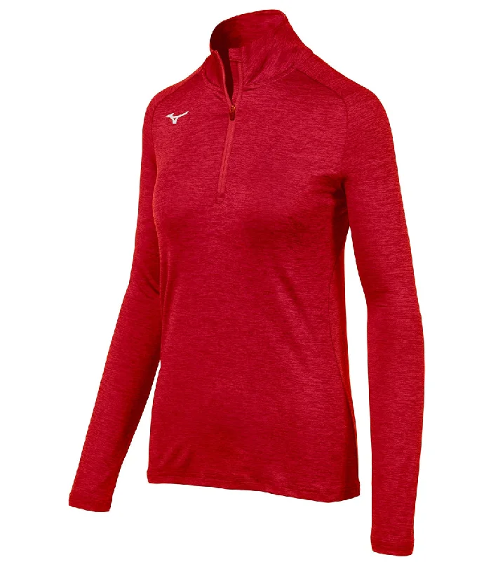 Mizuno Women's Alpha Half Zip Pullover Red