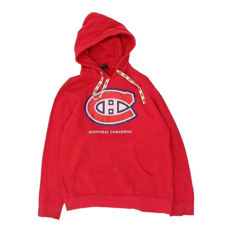 Montreal Canadiens Mens Red Pullover Hoodie | NHL Ice Hockey Sportswear VTG