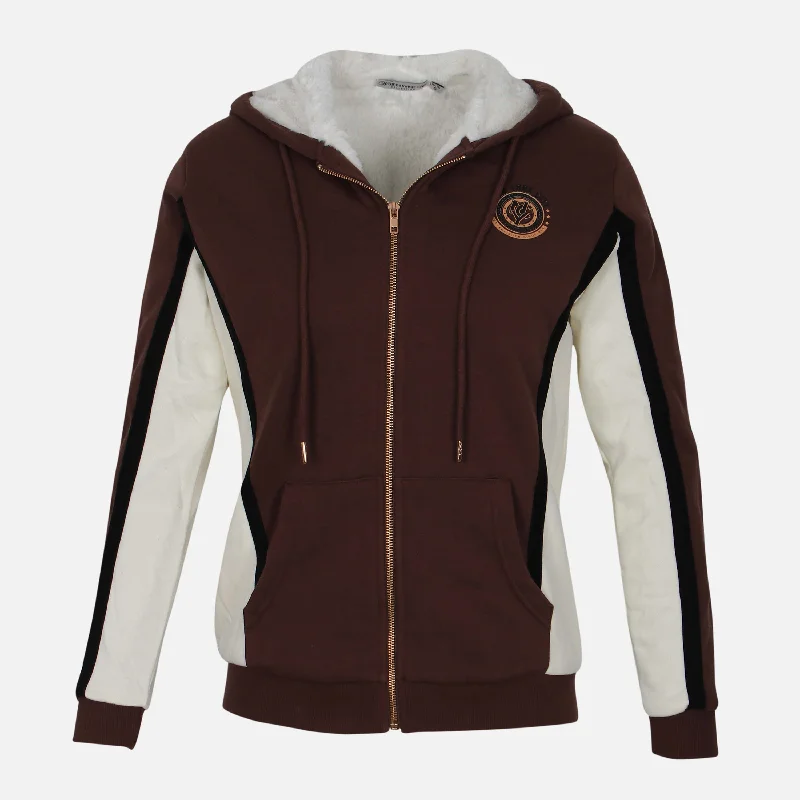 LADIES FUR LINED FULLZIPPER HOODIE