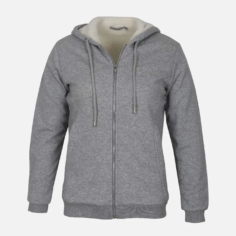 LADIES FUR LINED FULLZIPPER HOODIE