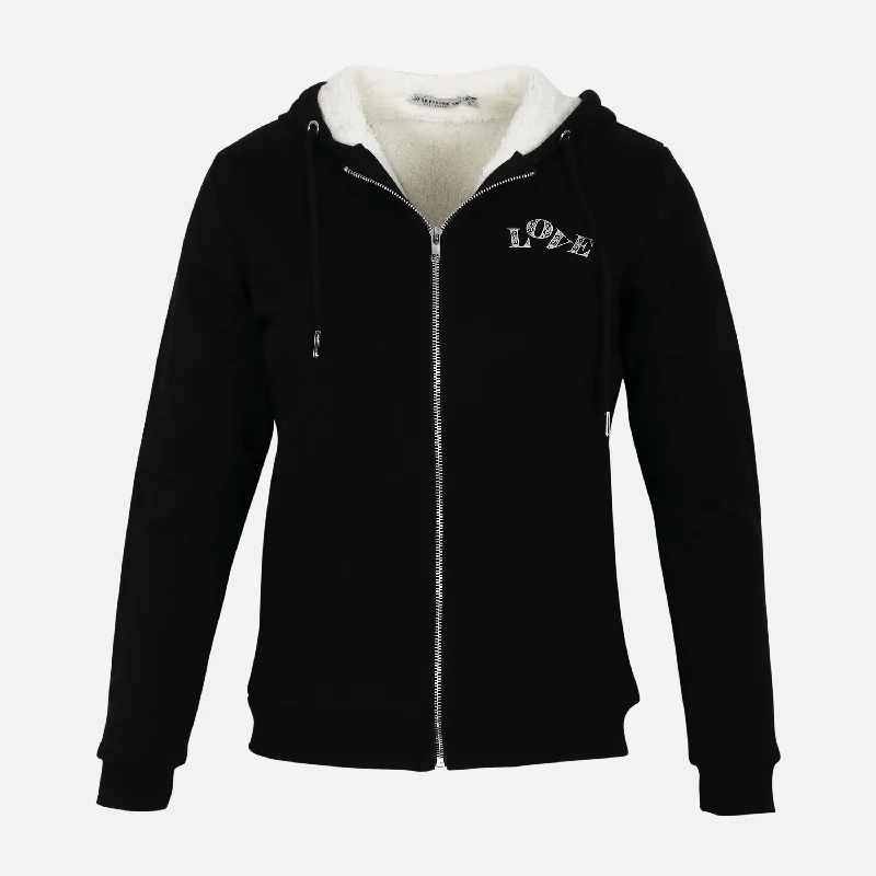 LADIES FUR LINED FULLZIPPER HOODIE