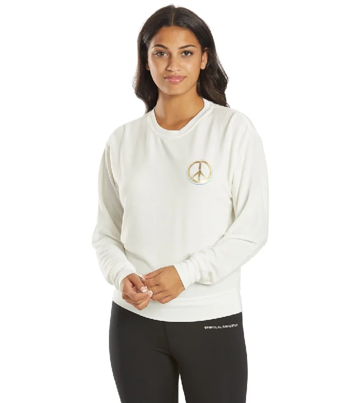 Spiritual Gangster Harmony Crew Neck Savasana Pullover Stone