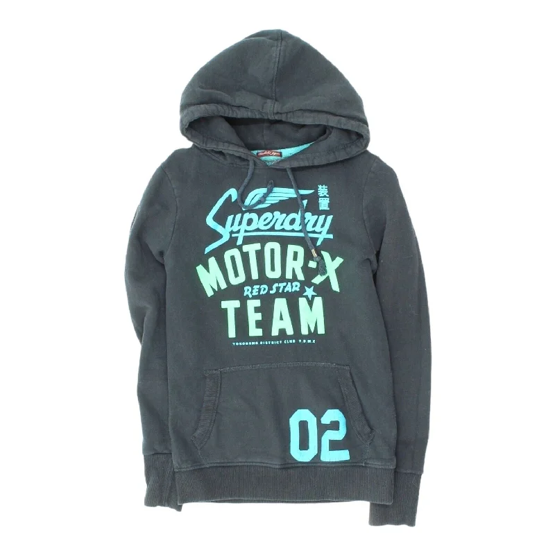 Superdry Motor-X Red Star Team Mens Navy Pullover Hoodie | Vintage Designer