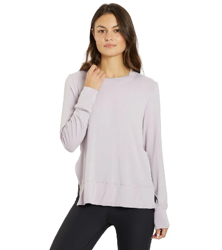 Thrive Societe Daily Side Slit Pullover Iris