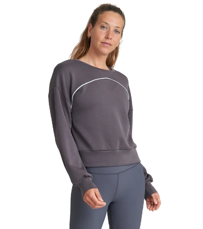 Thrive Societe Piped Blouson Pullover Slate