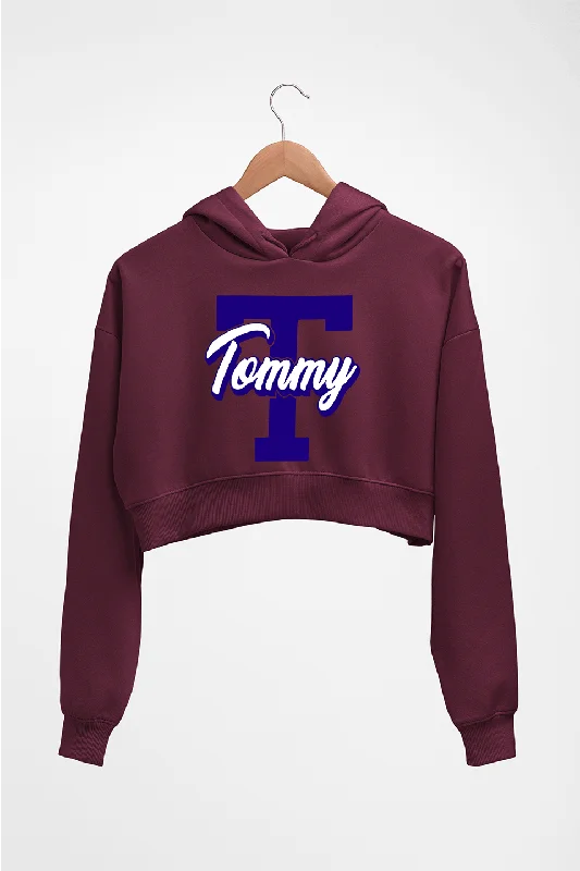 Varsity Tommy Crop HOODIE FOR WOMEN