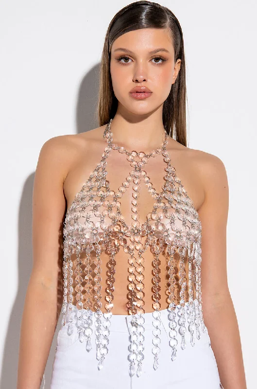 FANTASY DRIP CLEAR WARRIOR BRA BODY CHAIN