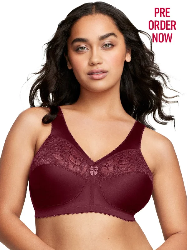 Glamorise Bra 1000 - Feel The Magic Wire-Free Support - Burgundy