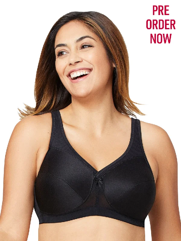 Glamorise Bra 1005 - Made To Move Wire-Free Support Bra - Black