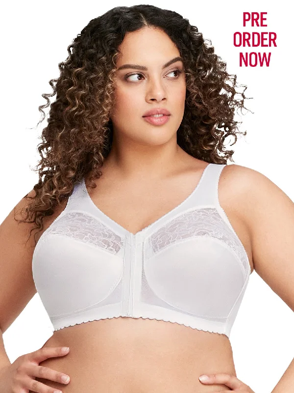 Glamorise Bra 1200 - The Front Close Wire-Free Support - White