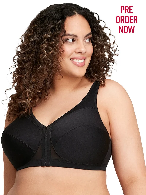 Glamorise Bra 1265 - 360 Support Front Close Posture - Black