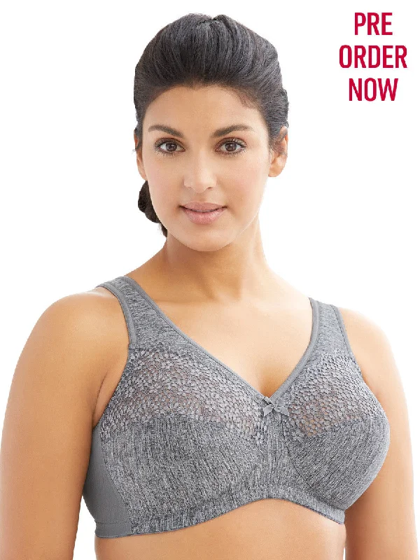 Glamorise Bra 1064 - Don't Sweat It Wire-Free Support Bra - Grey