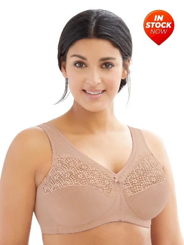 In Stock 1064 - Don't Sweat It Wire-Free Support Bra - Beige