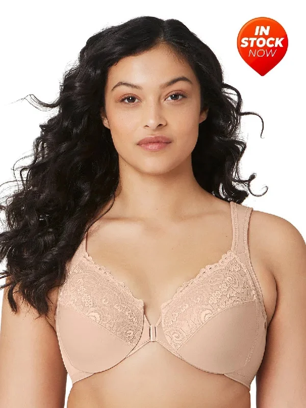 In Stock 1245 - Wonderwire Front Close Bra - Beige