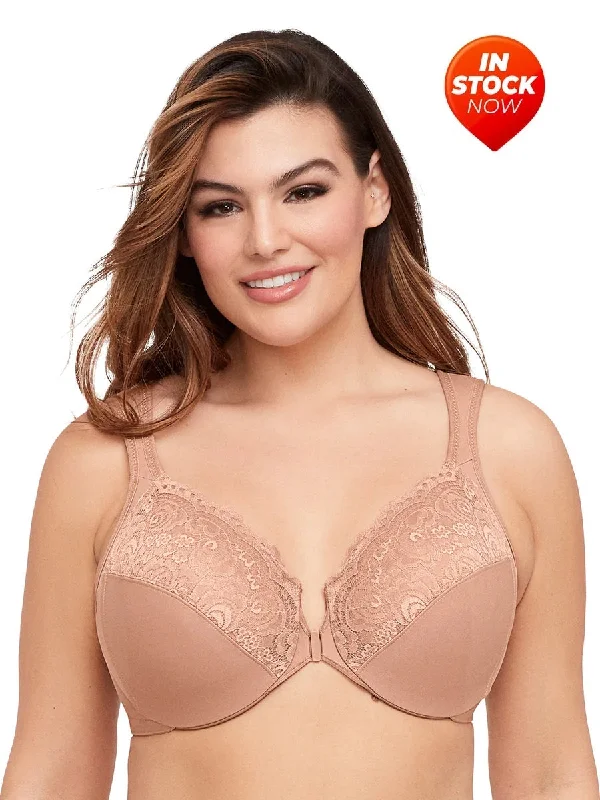 In Stock 1245 - Wonderwire Front Close Bra - Cappuccino