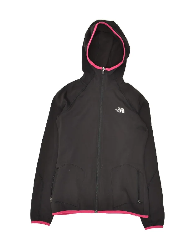 THE NORTH FACE Womens Zip Hoodie Sweater UK 10 Small Black Polyester